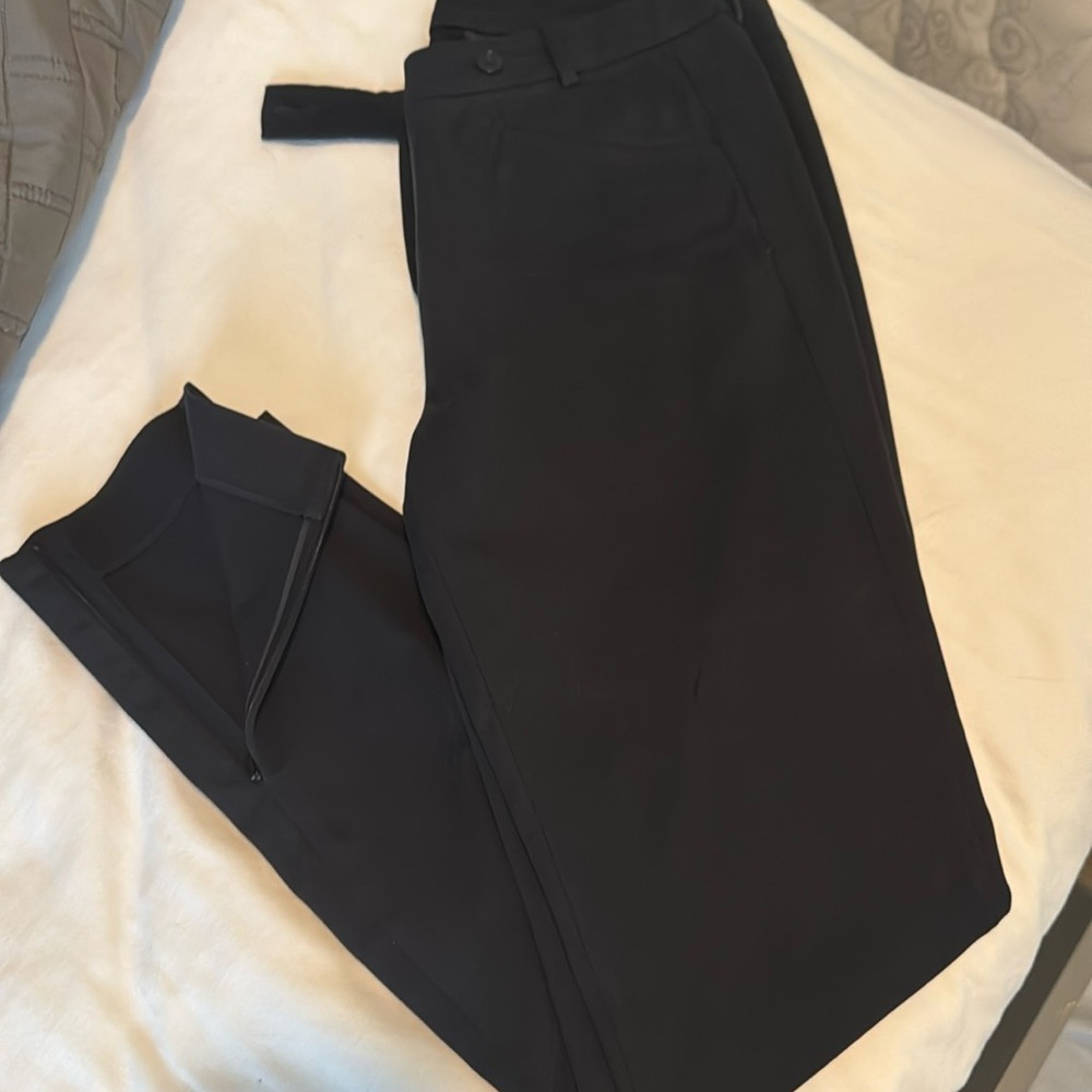 Loro Piana pants womens Navy - mid rise slim with zipper on the inside bottom